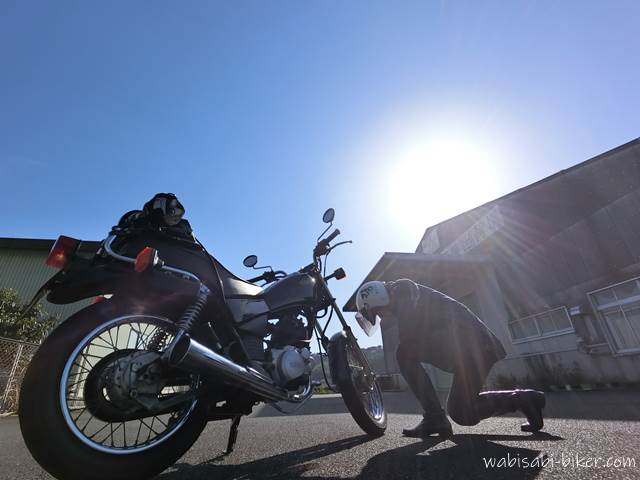 SR125 バイク自撮り写真