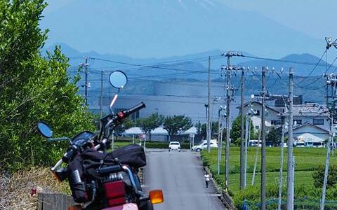 富士山とキジとオートバイ