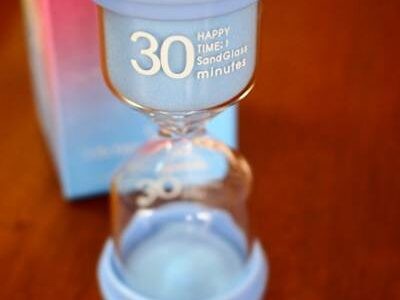 水色の30分砂時計