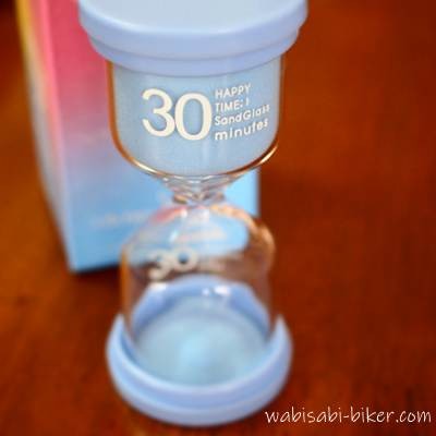 水色の30分砂時計